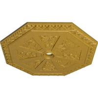 1 8 OD 1 4 ID 1 8 P Пролет октагонален медалјон на таванот, рачно насликано iridescent злато