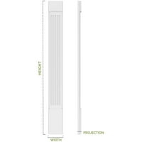 7 W 102 H 2 P рамен панел PVC Pilaster W Стандарден капитал и база