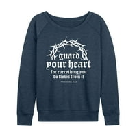 Инстант Порака-Чувајте Го Срцето-Лесен француски тери Пуловер на Жените