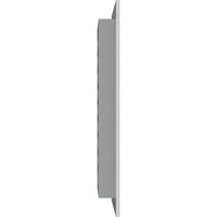 Ekena Millwork 16 W 32 H Правоаголник Гејбл Фунд функционално, PVC Gable отвор со 1 4 рамка за рамна трим