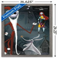 Кошмарот на Дизни Тим Бартон Пред Божиќ-Колаж Ѕид Постер, 14.725 22.375