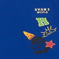 Графички маици со кратки ракави на Рајан, со големина 4-8