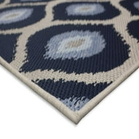Мејндејс Медина Остров Медалјон Медалски килим, сина, 8'x10 '