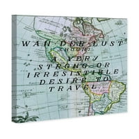 Винвуд студио типографија и цитати wallидни уметности платно отпечатоци „за да патуваат насекаде“ мотивациони цитати и изреки