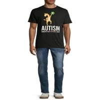 Свесност за аутизам Машки кратки ракави танцуваат на друга маица со ритам