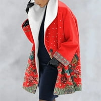 сунхилсгрејс јакни палта за жени мода на вратот на екипажот зимски долг ракав отворен кардиган боја секојдневен волнен капутackовска
