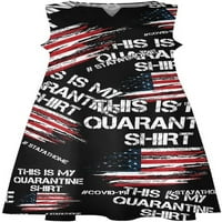 Ова е мојата карантин американско знаме, женски долг фустан, без ракав фустан без ракави, мачки фустани со џебови
