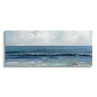 Студената индустрија Облачно океански бранови хоризонт галерија за сликање завиткана од платно печатење wallидна уметност, дизајн