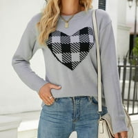 Гузом џемпер за жени на продажба- лабава мода пуловер џемпери за жени трендовски врвови нови пристигнувања сива големина 8