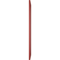 Ekena Millwork 12 W 56 H TRUE FIT PVC SINE PALLE CHEVRON модерен стил фиксни ролетни за монтирање, оган црвено