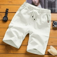 Обични Панталони За Мажи Летни Мажи Памучни Ленени Модни Спортски Товарни Панталони Со Права Нога Лабави Шорцеви Панталони На