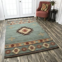 Rizzy Home Su Grey Blue 12 '15' килим со рачно прицврстена област