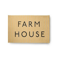 24 36 Едноставно Дејзи Фармхаус што го штиклира фармата куќа, килим, килим, жолчна жолчка жолта
