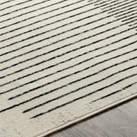 Уметнички ткајачи Пиза Омбре област килим, црн слонова коска, 8'10 12 '