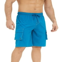 Рејлун Мажи Летни Кратки Панталони Врвки За Влечење Еднобојни Шорцеви За Плажа Машка Секојдневна Облека За Плажа Тренинг Мини