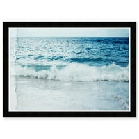 Студиото Wynwood Prints Serenity звучи мала наутичка и крајбрежна крајбрежна wallидна уметност платно печати сина тиркизна 19x13