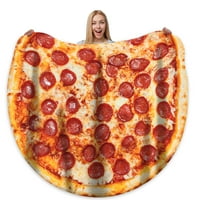 Пица Ќебе Возрасни Kdis Големина Смешно Реална Храна Персоналните Фрли Ќебе Новина Подарок ЗА Секого Gsm Мека Фланелен Црвено