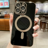 Decase Magsafe Компатибилен Iphone Pro Ma Случај, Тенок Позлата Магнетни Случај Целосна Камера Заштита Покритие За apple iPhone