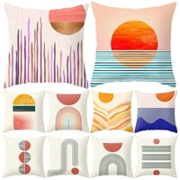 Современа апстрактна перница за фрлање перници за геометрија за зајдисонце за зајдисонце за домашни софа столички декор