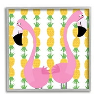 Детска индустрија Детска розова фламинго пар на ананас шема, 17, дизајн од Карла Дали